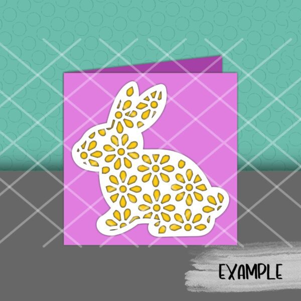 Easter Bunny Flowers Card - Image 2