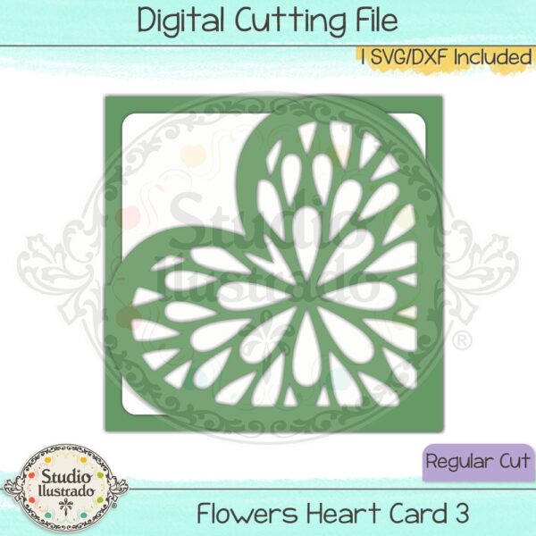 Flowers Heart Card 3