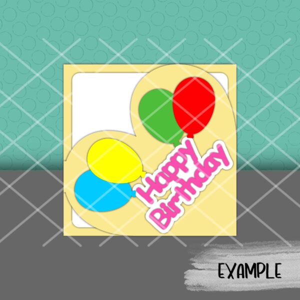 Happy Birthday Balloons Heart Card - Image 2