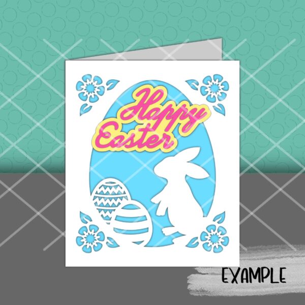 Happy Easter Eggs and Flowers Card - Image 2