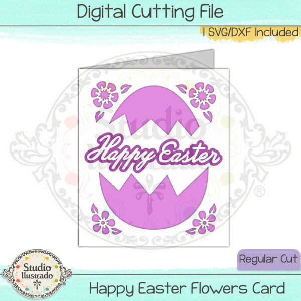 Happy Easter Flowers Card