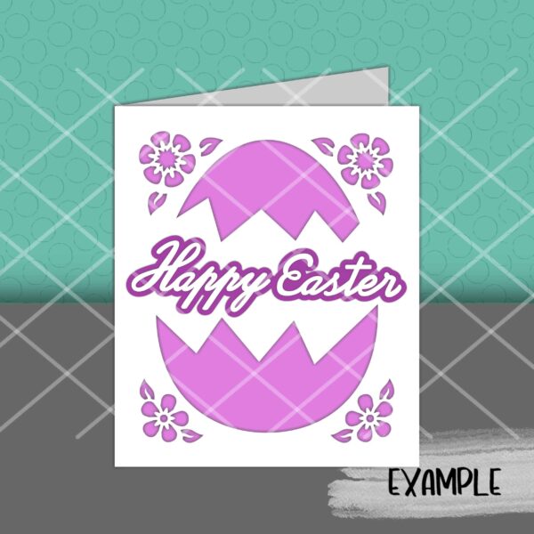 Happy Easter Flowers Card - Image 2