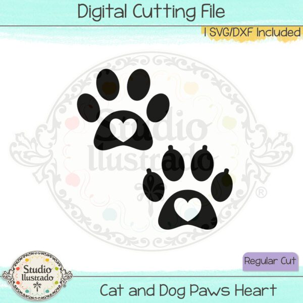 SI Cat and Dog Paws Heart 2023