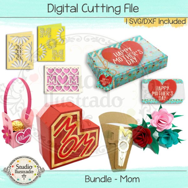 Bundle 28 Mom Theme Files - SVG Cut File